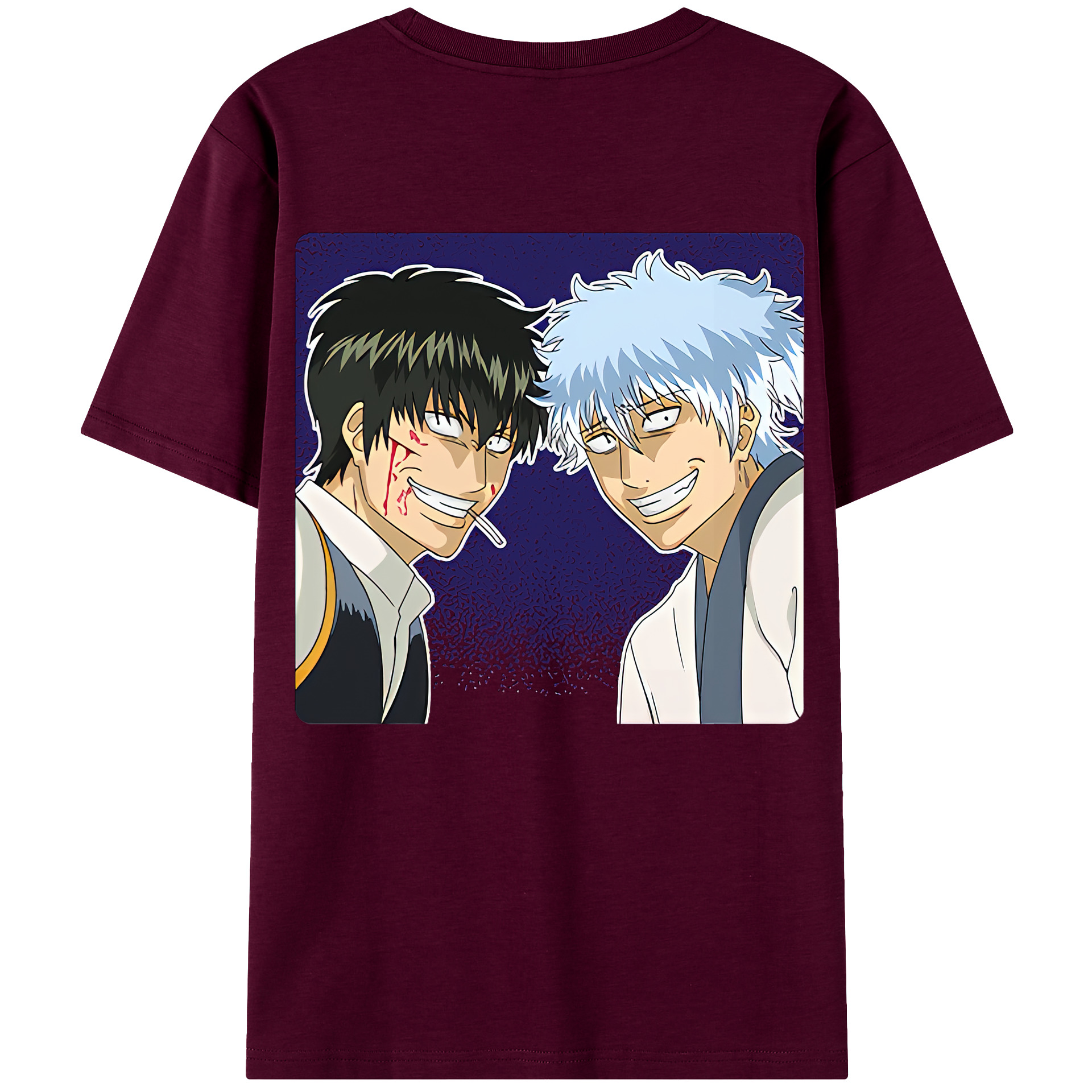 （画像用） ぎんたま 坂田銀時（さかたぎんとき） 神楽 志村新八（しむら しんぱち） GINTAMA Sakata Gintoki Kagura Shimura Shinpachi レディース半袖Tシャツ(バックプリント)